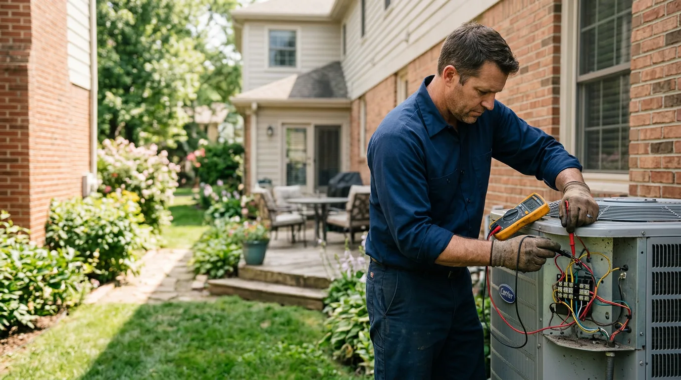 HVAC technician working near Pine Bluffs, WY